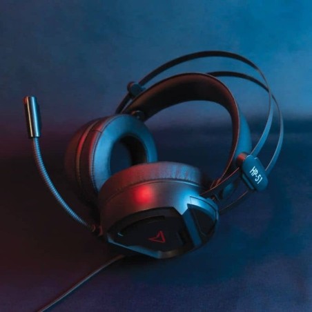 Auriculares steelplay hp51 alámbrico juego negro, rojo
