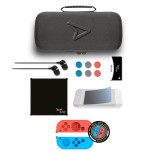 Kit de transporte y protección steelplay 11 en 1 + 2 fundas para joypad switch gratis