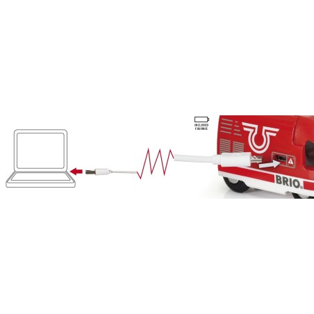 Brio tren de pasajeros a batería world red, vehículo de juguete 33746