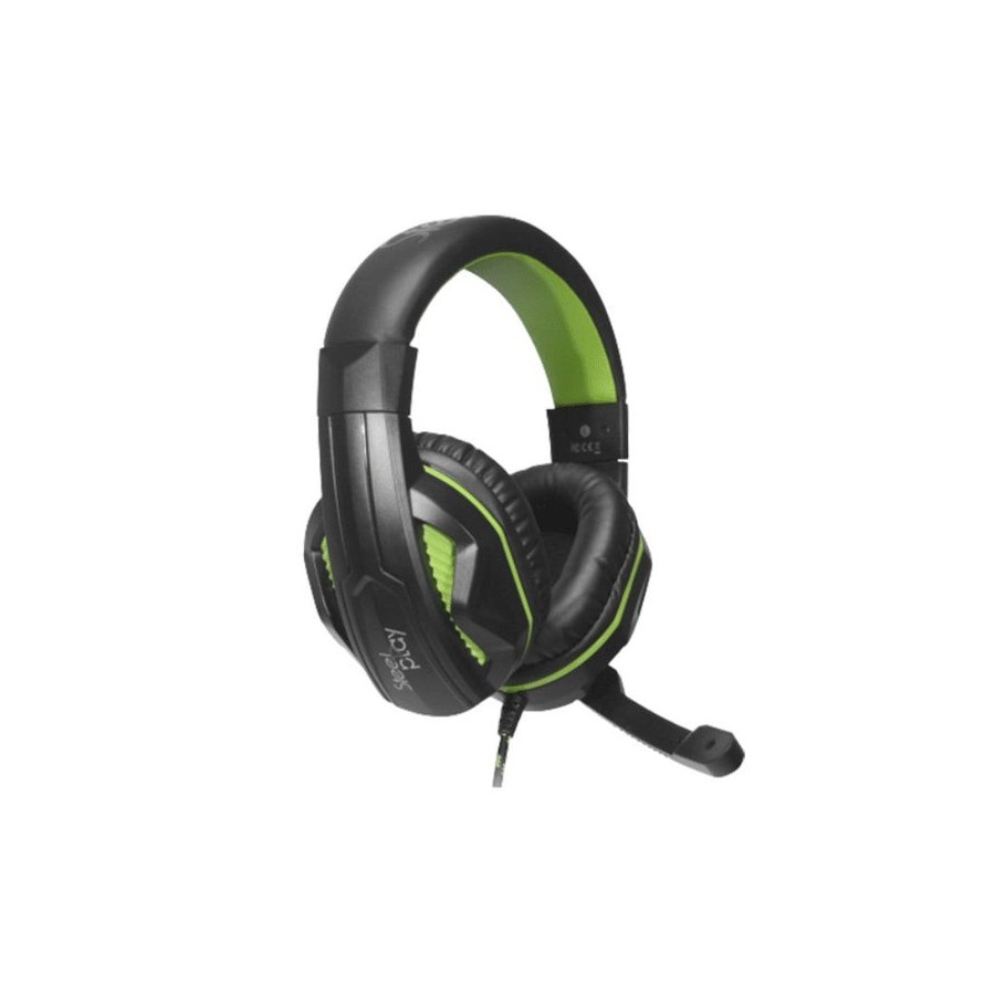 Auriculares steelplay hp45 alámbrico juego negro, verde
