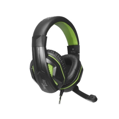 Auriculares steelplay hp45 alámbrico juego negro, verde