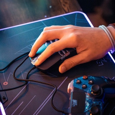Lexip kakashi kamui ratón juego mano derecha usb tipo a óptico 12000 dpi