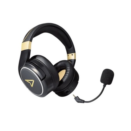 Auriculares lexip metaltech inalámbrico y alámbrico juego negro, oro