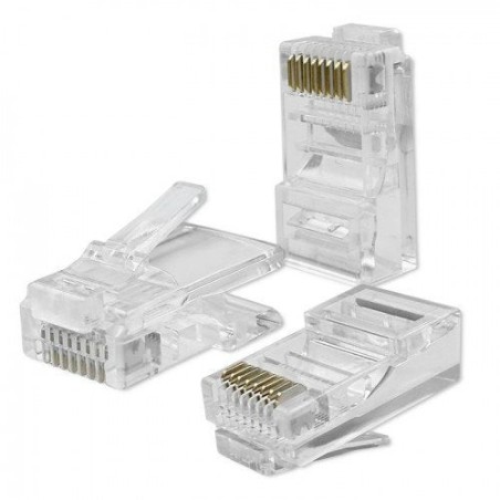 Qoltec 54552 rj45 modular connector cat6 utp gold plated contacts 100 pieces