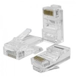 Qoltec 54552 rj45 modular connector cat6 utp gold plated contacts 100 pieces