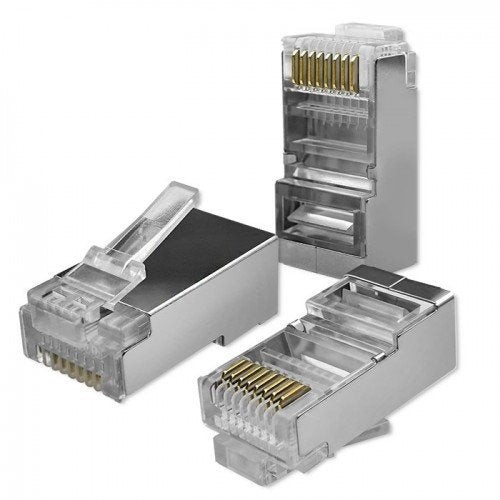 Qoltec 54556 rj45 modular connector cat6 ftp gold plated contacts 100 pieces