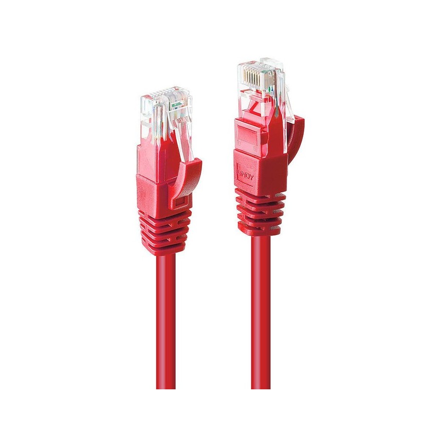 Lindy cable de red cat6 u utp rojo5.00m