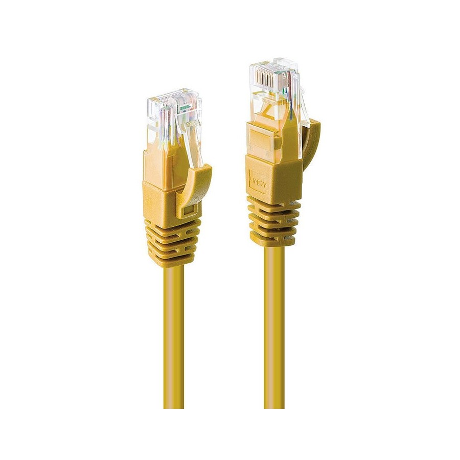 Lindy cable de red cat6 u utp amarillo 5.00m