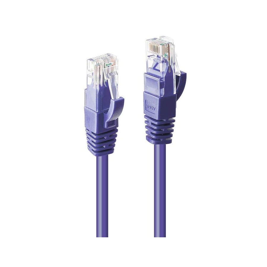 Lindy cable de red cat6 u utp violetaat 1.00m