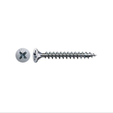 Caja 1000 unid. tornillo universal cabeza plana wirox 4x30mm z2
