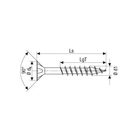 Caja 100 unid. tornillo universal cabeza plana wirox 6x100mm t30