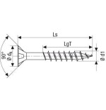 Caja 100 unid. tornillo universal cabeza plana wirox 6x160mm t30
