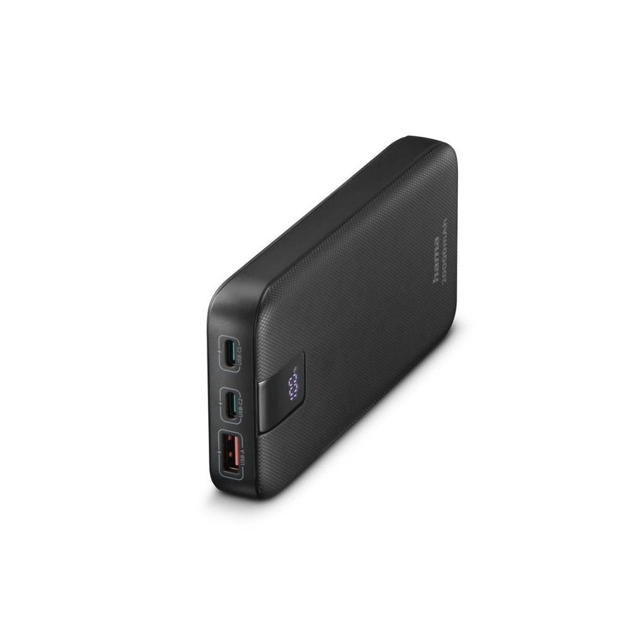 Powerbank hama pd 20 20000mah 2xusb-c pd 1xusb-a carga rapida color antracita