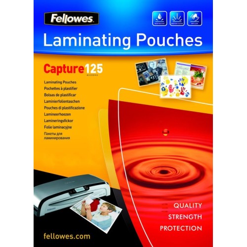 Fundas para plastificar fellowes 5307407 a4 125 micras 100 unidades