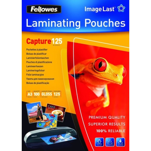 Fundas para plastificar fellowes 5307506 a3 125 micras 100 unidades