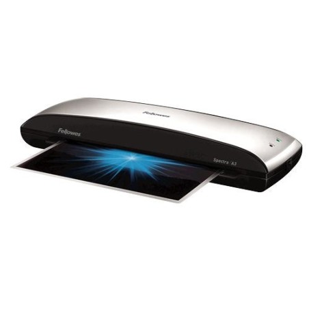 Plastificadora fellowes spectra a3 2 rodillos calentamiento 4 minutos grosor máximo fundas hasta 125 micras palanca antiatascos