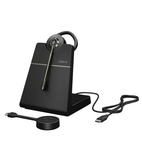 Auriculares  jabra engage 55 se - usb-c ms convertible negro, mono, usb-c, ms, con estación de carga 9655-475-111