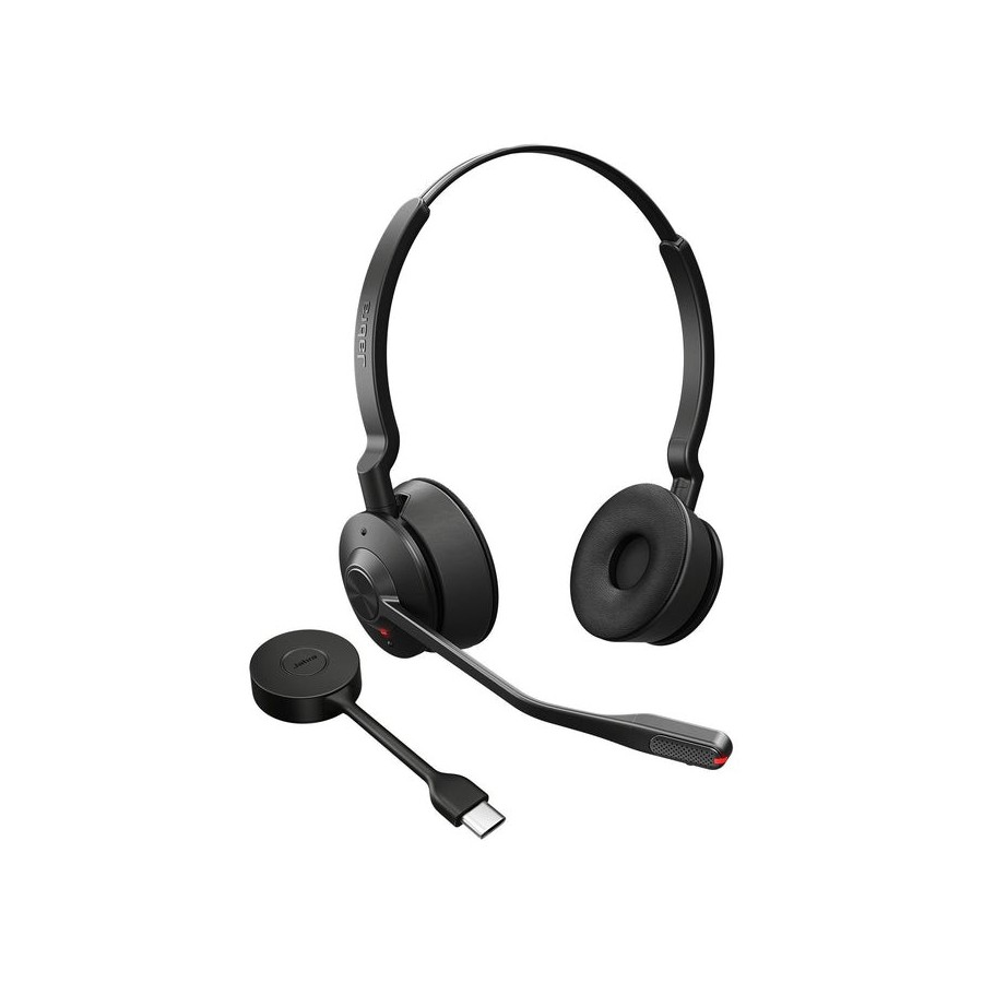 Auriculares jabra engage 55 se - usb-c uc convertible negro, mono, usb-c, uc, con estación de carga 9655-435-111