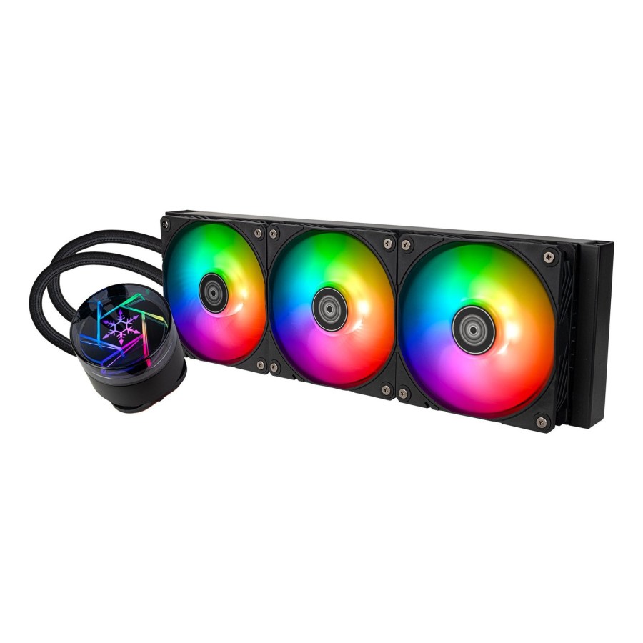 Refrigeración silverstone novapeak 360 argb 360mm por agua negro sst-np360-argb