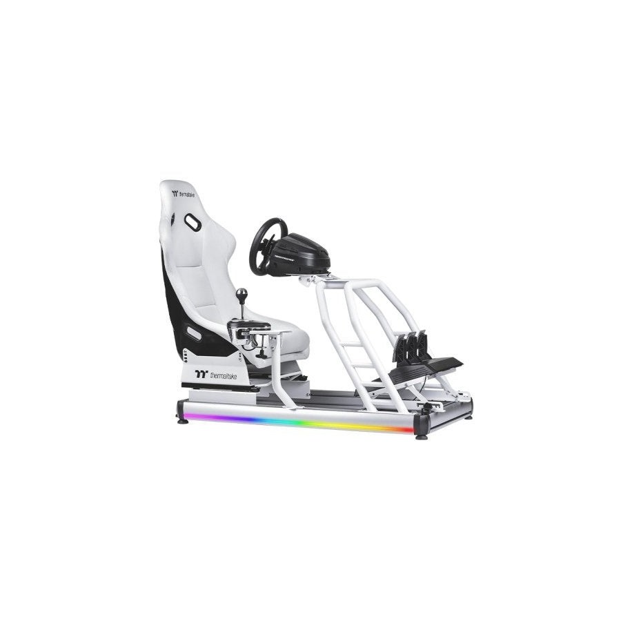 Cabina del simulador de carreras de nieve thermaltake gr500, sim rig blanco gsc-r50-cpaswh-01