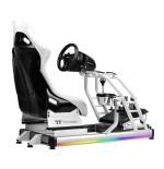Cabina del simulador de carreras de nieve thermaltake gr500, sim rig blanco gsc-r50-cpaswh-01