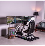 Cabina del simulador de carreras de nieve thermaltake gr500, sim rig blanco gsc-r50-cpaswh-01