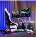 Soporte para 3 monitores de 32" thermaltake triple racing blanco