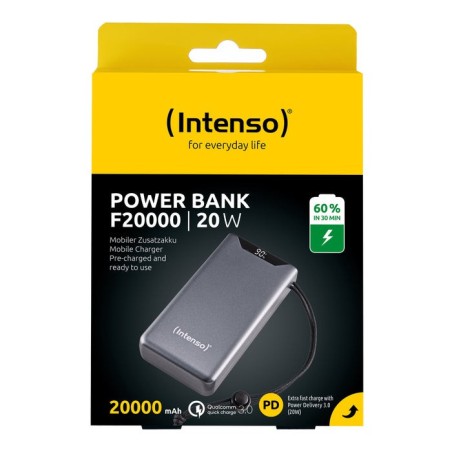 Intenso powerbank f20000 gris, 20.000 mah, pd 3.0, carga rápida 3.0 7332054