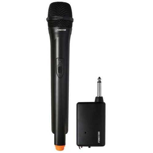 Micrófono inalámbrico de mano fonestar ik-163 2 canales conexión a amplificador canal frecuencia fija vhf fácil de instalar