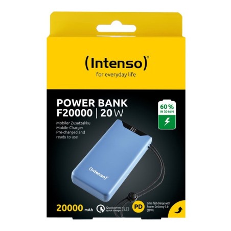 Intenso powerbank f20000 azul, 20.000 mah, pd 3.0, carga rápida 3.0 7332055