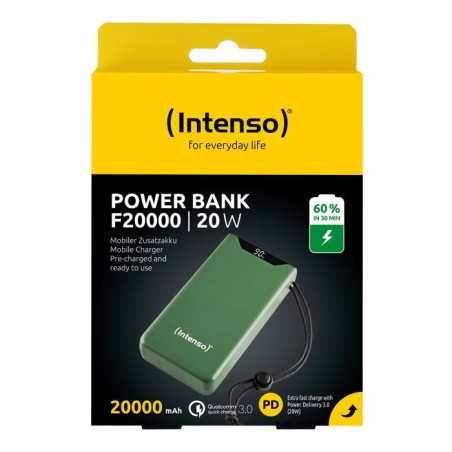 Intenso powerbank f20000 verde, 20.000 mah, pd 3.0, carga rápida 3.0 7332057