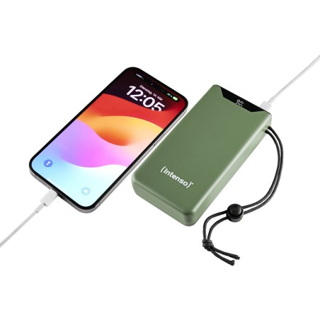 Intenso powerbank f20000 verde, 20.000 mah, pd 3.0, carga rápida 3.0 7332057