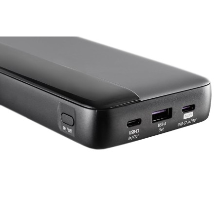 Intenso powerbank he25000 gris/negro, 25.000 mah, pd 3.1, quick charge 3.0 7350060