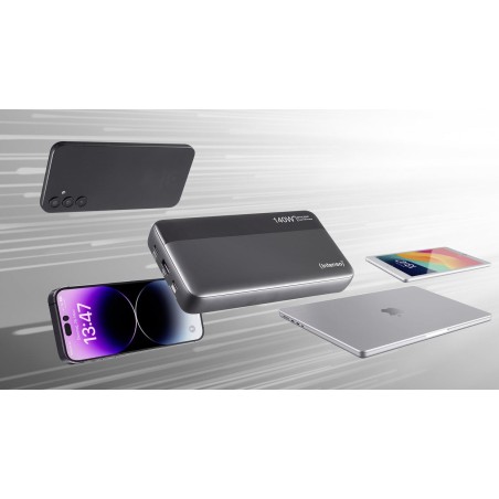 Intenso powerbank he25000 gris/negro, 25.000 mah, pd 3.1, quick charge 3.0 7350060