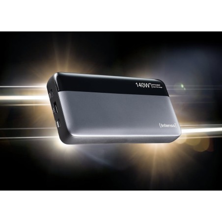 Intenso powerbank he25000 gris/negro, 25.000 mah, pd 3.1, quick charge 3.0 7350060