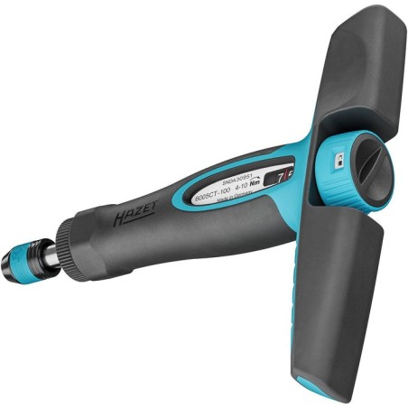 Destornillador dinamométrico hazet 6005ct-100 negro/azul, 4 - 10 nm nm, portapuntas de 1/4", mango en t 6005ct-100