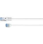 Goobay cable patch ultraflexible cat.6a delgado, u/ftp blanco, 15 metros, clavijas extracortas 74341