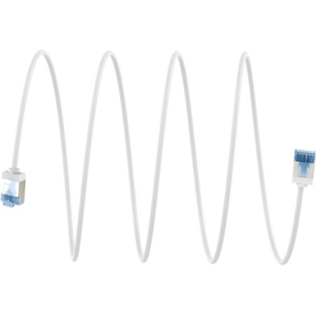 Goobay cable patch ultraflexible cat.6a delgado, u/ftp blanco, 15 metros, clavijas extracortas 74341