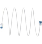 Goobay cable patch ultraflexible cat.6a delgado, u/ftp blanco, 15 metros, clavijas extracortas 74341