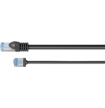 Goobay cable cat.6a ultraflexible delgado, u/ftp negro, 1 metro, conector extracorto 74318