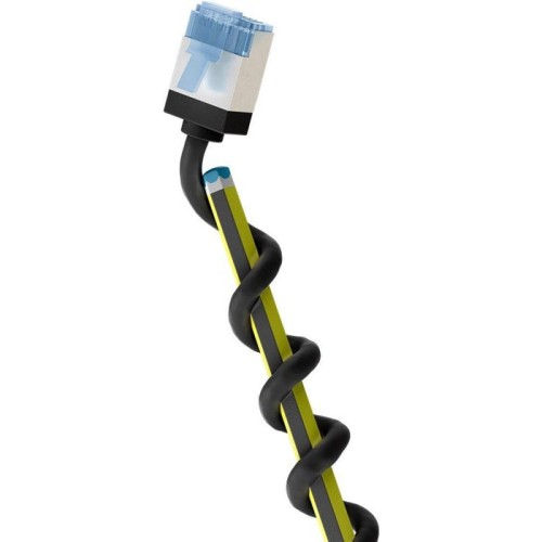 Goobay cable cat.6a ultraflexible delgado, u/ftp negro, 3 metros, clavijas extracortas 74320
