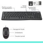 Teclado español + raton logitech mk120 usb negro - 920-002550