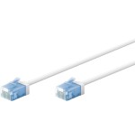 Goobay cable cat.6a ultraflexible delgado, u/utp blanco, 1 metro, conector extracorto 74286
