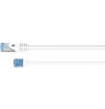 Goobay cable patch ultraflexible cat.6a delgado, u/utp blanco, 10 metros, clavijas extracortas 74301