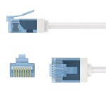 Goobay cable patch ultraflexible cat.6a delgado, u/utp blanco, 10 metros, clavijas extracortas 74301