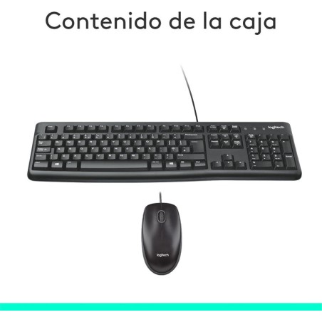 Teclado español + raton logitech mk120 usb negro - 920-002550