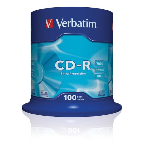 Verbatim cd-r 700mb 52x 80 min. tarrina 100 43411 (4)