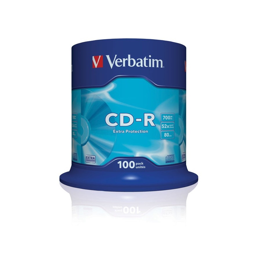 Verbatim cd-r 700mb 52x 80 min. tarrina 100 43411 (4)
