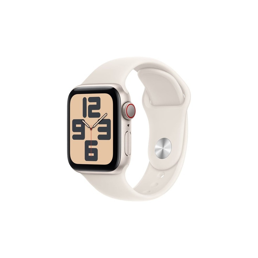 Apple watch se, smartwatch champagne, aluminio, 40 mm, pulsera deportiva polarstern s/m, cellular mxgj3qf/a