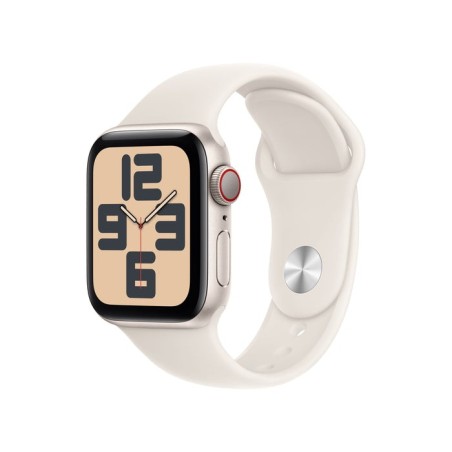 Apple watch se, smartwatch champagne, aluminio, 40 mm, pulsera deportiva polarstern s/m, cellular mxgj3qf/a